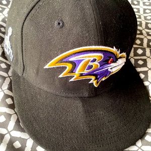 New Era Baltimore Ravens Super Bowl Champs  Hat Cap XLVII 7 1/8  56.8 cm